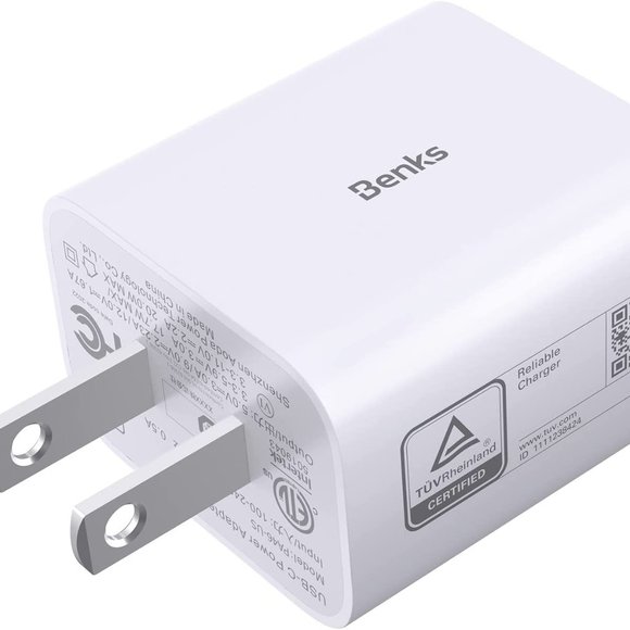 BENKS Fast Charger 20W Wall Plug Cube for iPhone 13/13 Mini/13 Pro/13 Pro Max - Picture 1 of 7